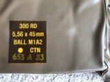 5.56x45 New Military Surplus Ammunition -
Ball M1A2 headstamp 82/12 in 300 round battle packs - This IS NOT 223 Ammo, firearm must be marked 5.56x45 - 3 of 5