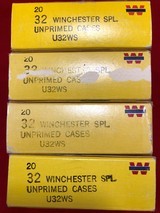 Winchester 32 Winchester Special NEW Brass - Old stock - 4 boxes of 20 - 3 of 3