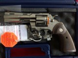Colt Python 357 Magnum
**
New Production with 4.25 inch barrel
**
Stainless Steel
**
Wood Grips - 2 of 4