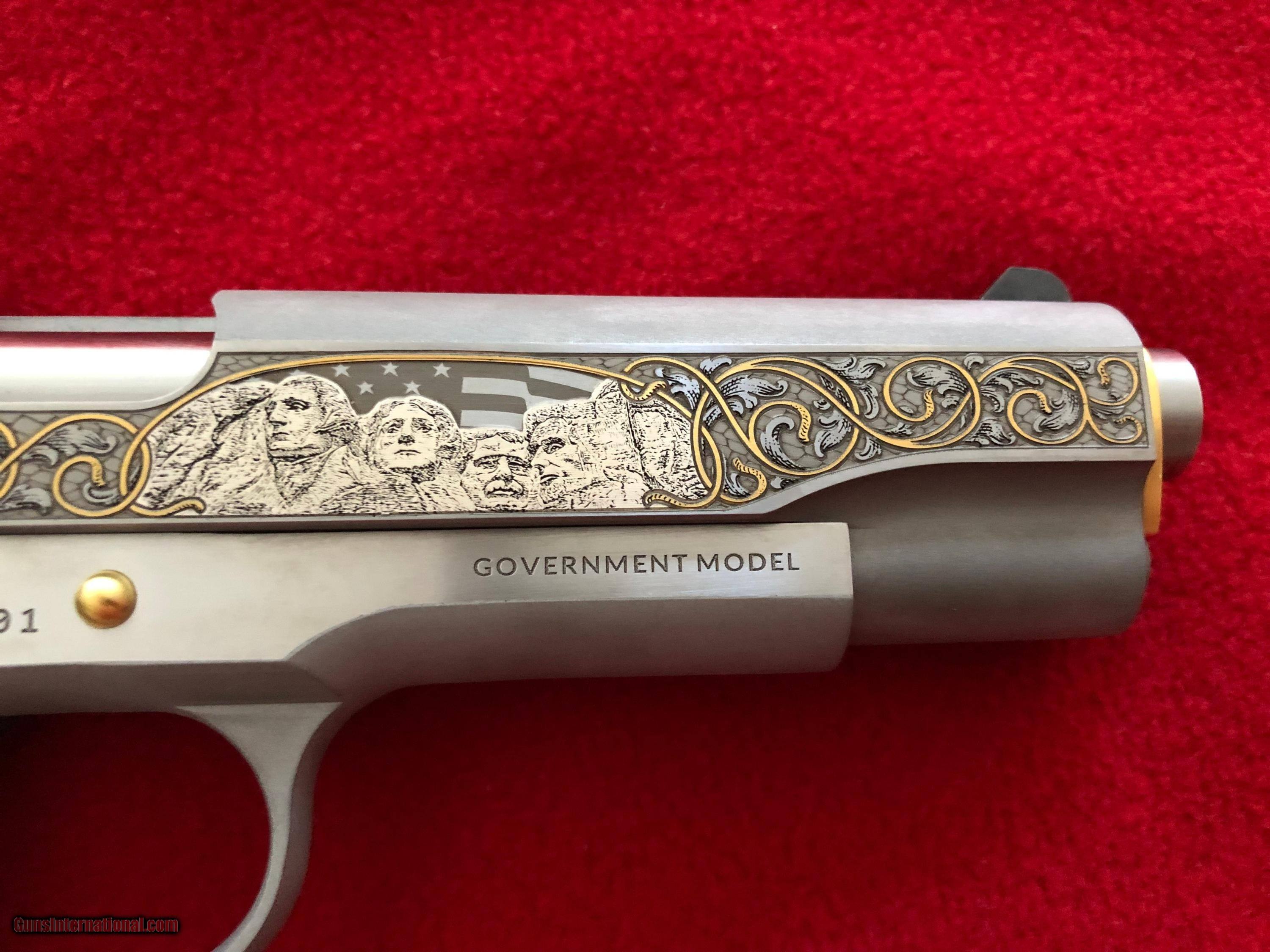 Colt 1911 Spirit of America Edition -- 1 if 500 -- TALO Limited Edition --  45 ACP Stainless Steel Engraved and Gold Inlaid for sale