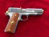 Colt 1911 Spirit of America Edition -- 1 if 500 -- TALO Limited Edition -- 45 ACP Stainless Steel Engraved and Gold Inlaid - 2 of 10