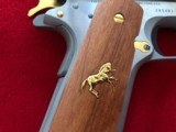 Colt 1911 Spirit of America Edition -- 1 if 500 -- TALO Limited Edition -- 45 ACP Stainless Steel Engraved and Gold Inlaid - 5 of 10