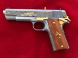 Colt 1911 Spirit of America Edition -- 1 if 500 -- TALO Limited Edition -- 45 ACP Stainless Steel Engraved and Gold Inlaid - 1 of 10
