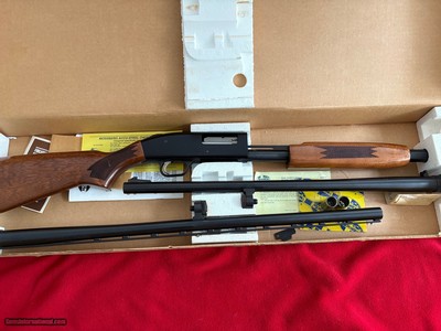 Mossberg 500 12 Gauge Pump Shotgun
with Two Barrels
Made in 1988