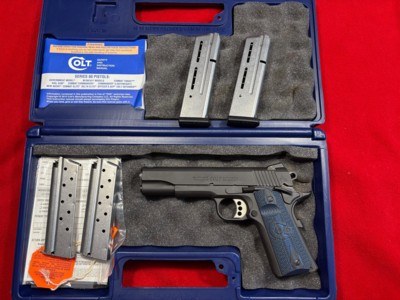 Colt Series 80 9mm Competition Series Government Model with 5 inch National Match Barrel in a Matte Finish