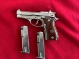 Beretta Model 84BB Caliber 9mm Short/380 ACP with Rare Factory Nickel finish EXCELLENT CONITION - 1 of 15