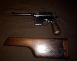 ALL MATCHING MAUSER BROOMHANDLE C96 1896 .30 MAUSER WITH STOCK - 3 of 15