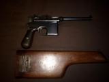 ALL MATCHING MAUSER BROOMHANDLE C96 1896 .30 MAUSER WITH STOCK - 2 of 15