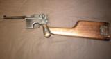 ALL MATCHING MAUSER BROOMHANDLE C96 1896 .30 MAUSER WITH STOCK - 1 of 15
