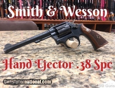 Used Smith Wesson Hand Ejector 5 Screw .38spl, 6" Barrel