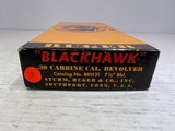 New Old Stock Ruger Blackhawk Three Screw .30carbine, 7.5