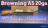 Browning A5 Light 20 GA 1990 Ducks Unlimited Engraved Twenty
A-5 Lightweight - 1 of 17