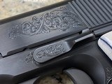 Nighthawk Custom VIP GOV 45acp Mammoth Ivory Grips Hand Engraved - 15 of 17