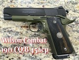USED Wilson Combat 1911 CQB 45acp 4" Green