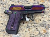 NIB Kimber Micro 9 Aurora Purple Semi Auto Pistol G10 grips - 5 of 5