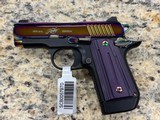 NIB Kimber Micro 9 Aurora Purple Semi Auto Pistol G10 grips - 2 of 5