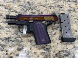 NIB Kimber Micro 9 Aurora Purple Semi Auto Pistol G10 grips - 3 of 5