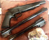 THOMPSON CONTENDER Single Shot handgun
THREE BARREL SET 44/410
--35 Rem --22 Hornet