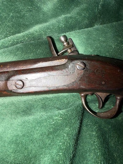 ASA Waters U.S. Model 1836 Single-Shot Flintlock Pistol manufactured by Asa Waters in 1837 still in its original flintlock configuration - Image 4 of 14