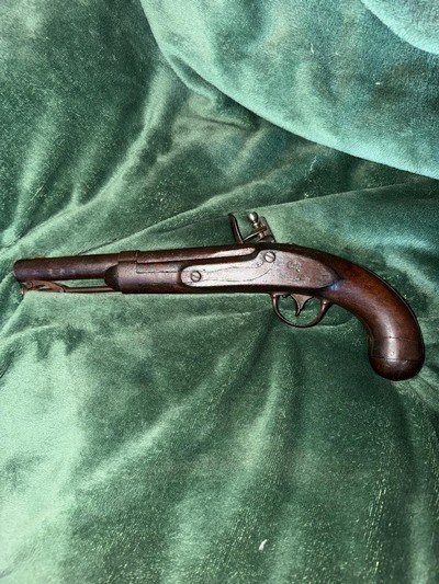 ASA Waters U.S. Model 1836 Single-Shot Flintlock Pistol manufactured by Asa Waters in 1837 still in its original flintlock configuration - Image 2 of 14