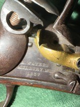 ASA Waters U.S. Model 1836 Single-Shot Flintlock Pistol manufactured by Asa Waters in 1837 still in its original flintlock configuration - Image 11 of 14