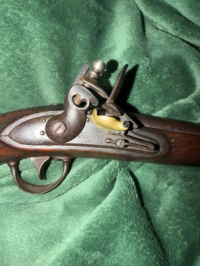 ASA Waters U.S. Model 1836 Single-Shot Flintlock Pistol manufactured by Asa Waters in 1837 still in its original flintlock configuration - Image 5 of 14