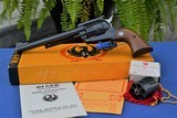 Ruger Old Model, 3 Screw Blackhawk 45, 45 ACP Convertible w/ Box, Papers, Cylinder Bag & Box - 6 of 21