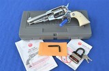 Rare Gloss Stainless Ruger Old Army 45 Fixed Sight, 5.5 Inch Barrel, Box - 8 of 19