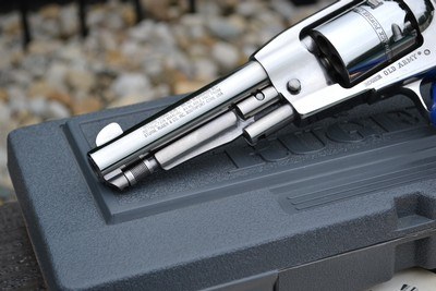 Rare Gloss Stainless Ruger Old Army 5.5 Inch Barrel Fixed Sight 45 - Image 7 of 13