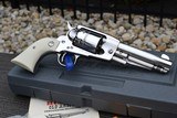 Rare Gloss Stainless Ruger Old Army 5.5 Inch Barrel Fixed Sight 45 - Image 3 of 13