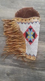 Native American Beaded Holster with Fringe - 1 of 13