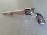 REMINGTON MODEL 1875 REVOLVER NICKEL PLATED 7 1/2" 44REM WITH COLORFUL TEXAS HISTORY