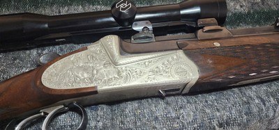 Ferlach Double BarrelRifleUnder Over7.65 R Hand made by J Fanzoj - Image 6 of 14