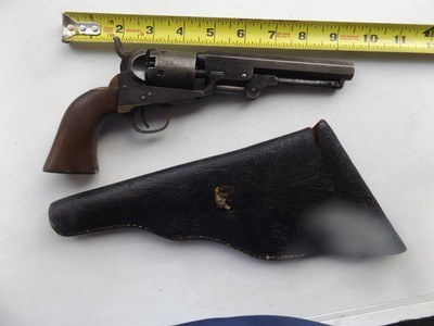 Colt 1849 Pocket revolver and Original holster, 5 inch, 31 Cal. - Image 1 of 15