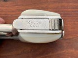 Colt Vest Pocket Prewar Factory Nickel/Pearl .25 ACP - 8 of 15