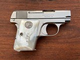 Colt Vest Pocket Prewar Factory Nickel/Pearl .25 ACP - 2 of 15