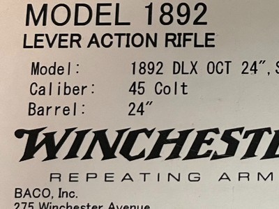 Winchester Model 1892 DLX OCT 24 - Image 6 of 7