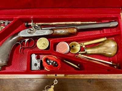 Auguste Franncotte & Lie Liege Belgium best quality Target Pistol 40 Caliber - Image 1 of 14