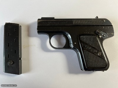 RARE Bayard Self Loading Pistol First Varient With Regular and Extended Magazines