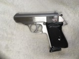 Preowned Walther PPK Full Stainless Pistol Chambered in .380 ACP with two 6 Round Magazines - 2 of 12