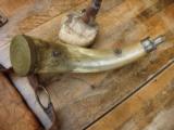 Original antique hunting pouch and powder horn - 7 of 12