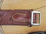 Heiser holster with matching Lawrence cartridge belt- 6 of 12