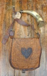 Original antique hunting pouch and powder horn
- 9 of 13