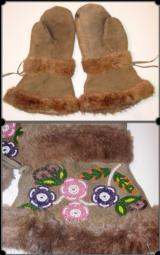 Cree Beaded Mittens ~ Size 9 or Medium - 2 of 3