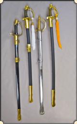 4 Reproduction Civil War swords. - 1 of 6
