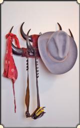 Pioneer Made Buffalo Horn Hat Rack - 1 of 9