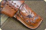 Holster - Lawrence Right hand holster for Colt Single Action 4 3/4 inch barrel floral carved - 6 of 9