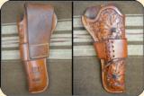 Holster - Lawrence Right hand holster for Colt Single Action 4 3/4 inch barrel floral carved - 8 of 9