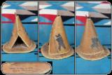 Vintage Hand Made Birch Bark Canoes and Tee-pee - 2 of 4