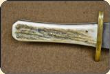 Stag handled Custom handmade Bowie Knife. - 9 of 13